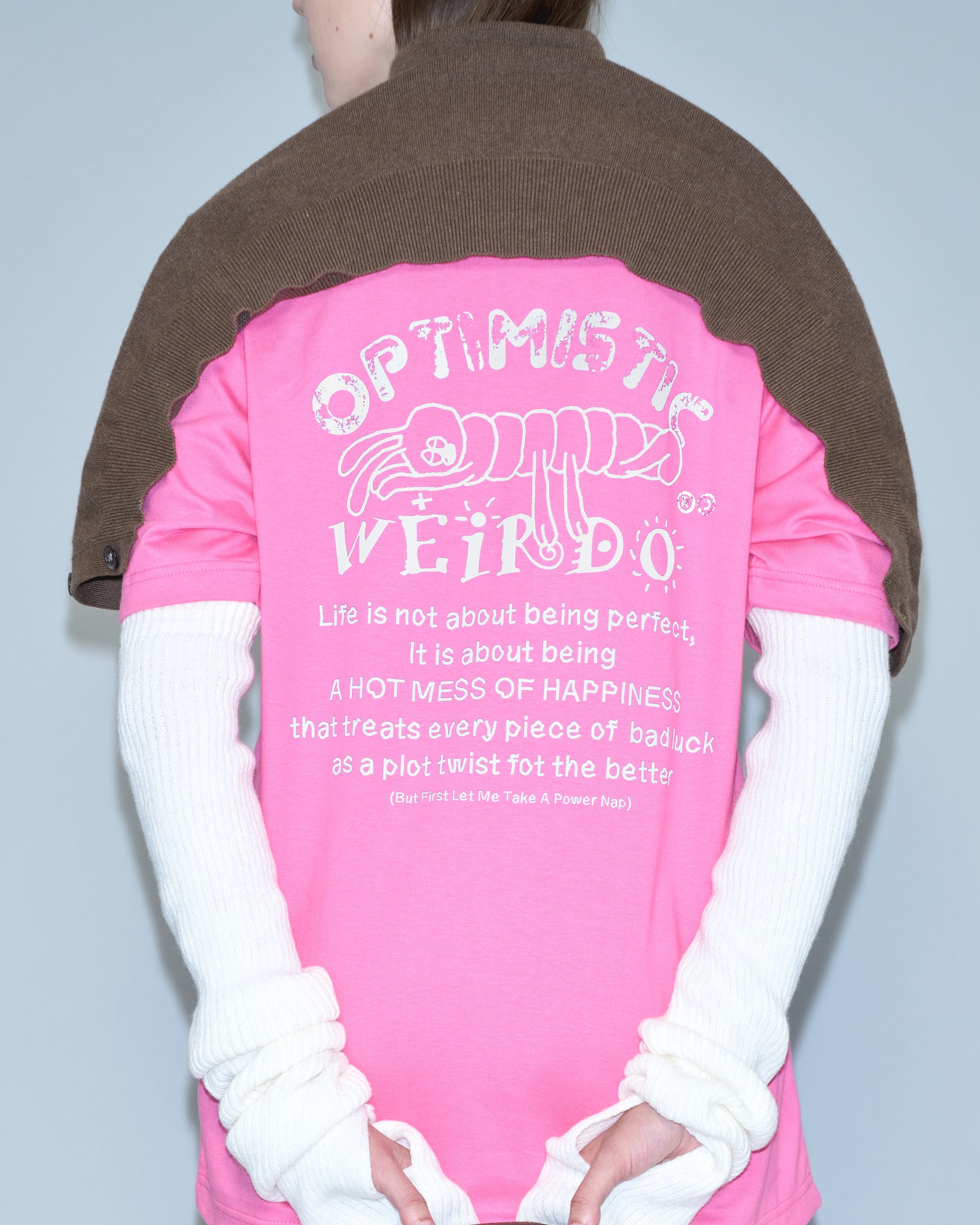 Optimistic Weirdo T-Shirt (Pink)