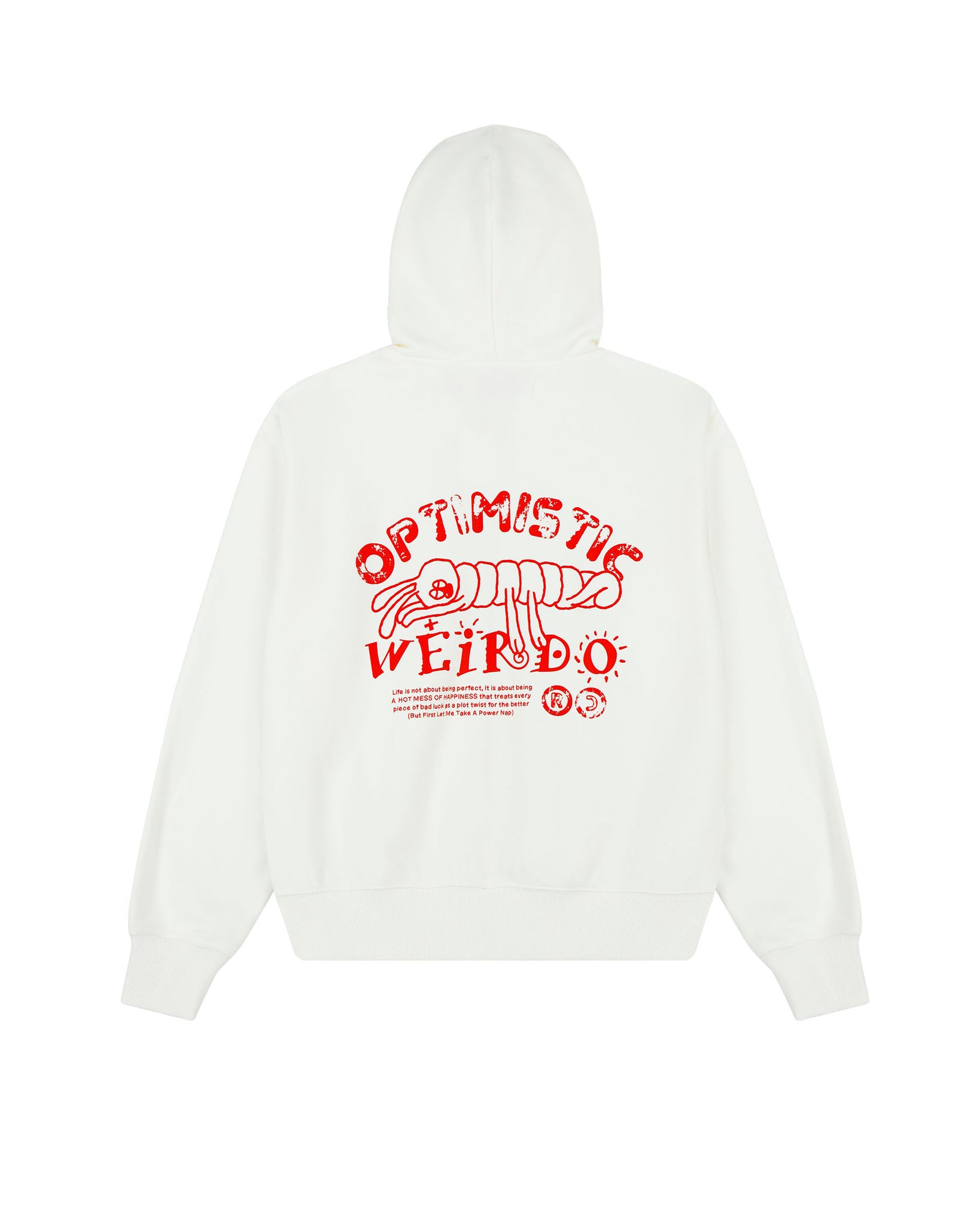 Optimistic Weirdo  Hoodie (Off-White)