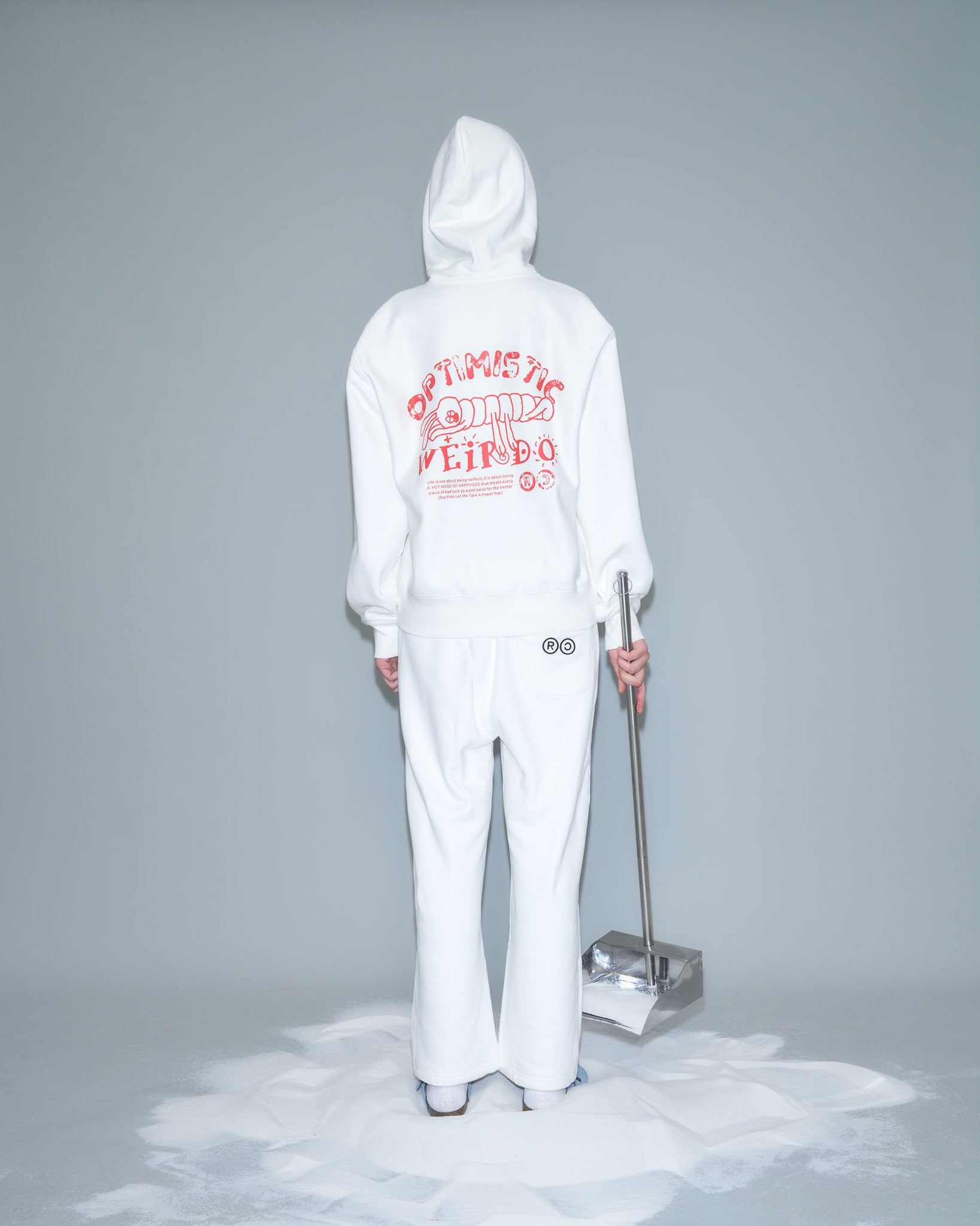 Optimistic Weirdo  Hoodie (Off-White)